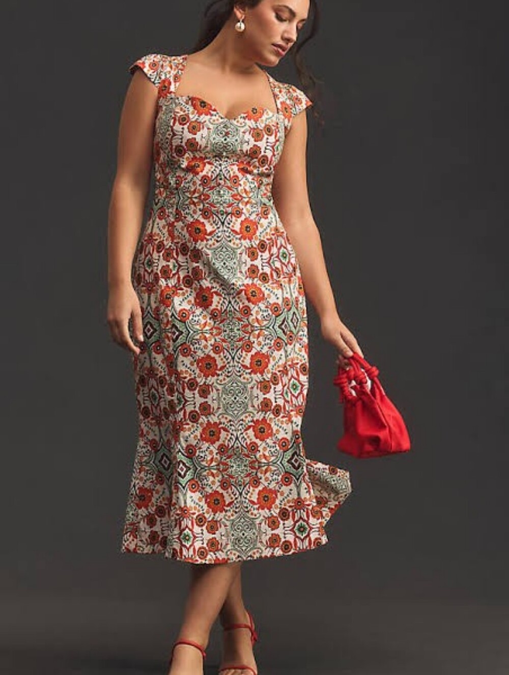 Maeve Cecily Floral Midi Dress L NWT Anthropologie Love Is Blind